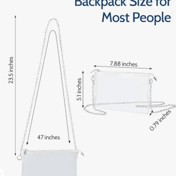 New clear crossbody bag. Stadium approved - Picture 3 of 4